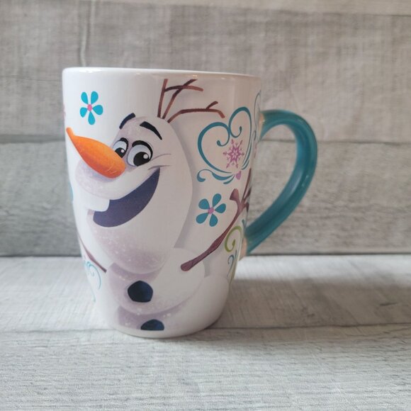 Disney Frozen Olaf Ceramic Mug 12 Oz Featuring "I Love All Things Warm" Design B - Picture 1 of 6